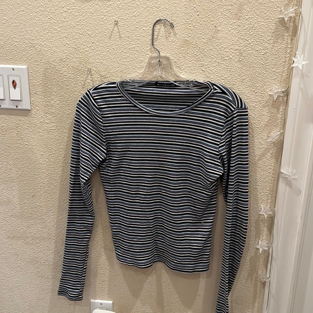 Brandy Melville Long-Sleeved Striped Shirt